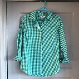 Vineyard Vines green checkered button down